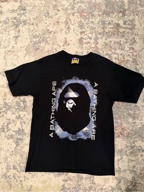 A Bathing Ape Black Graphic Short-Sleeve Tee